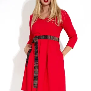 NERBIA ABITO DRESS – Röd NERBIA ABITO DRESS – Röd