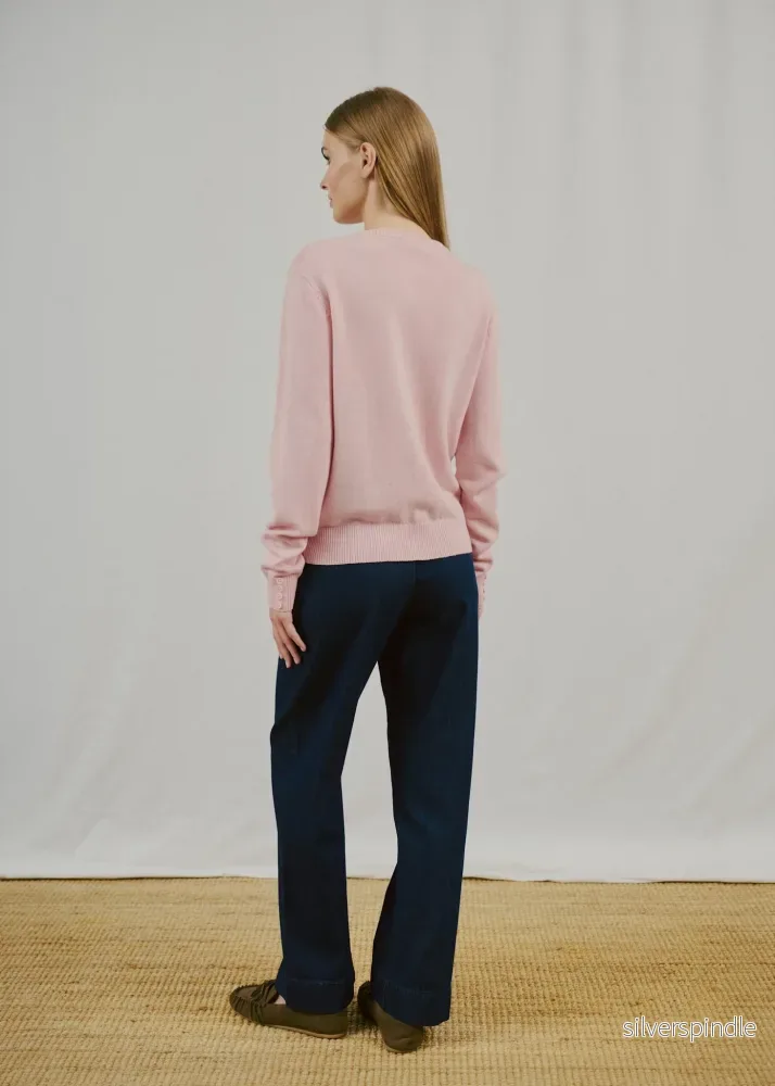 BS Edel Regular Fit Stickat - Chalk Pink - Bild 3