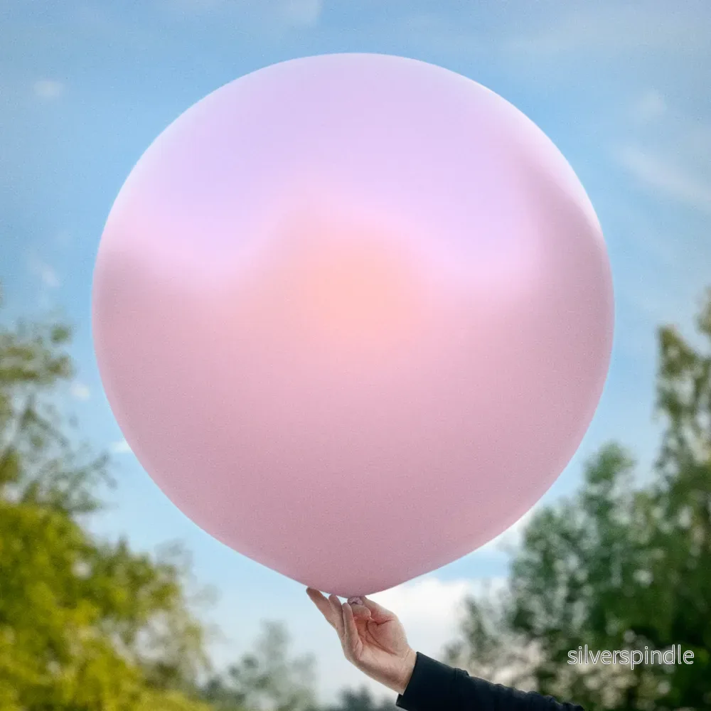 Ljusosa metallisk ballong 90 cm