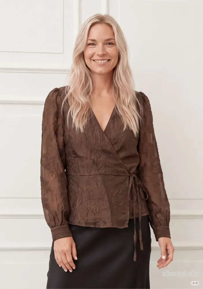 Ova Wrap Blouse – Bronze Look Ova Wrap Blouse – Bronze Look