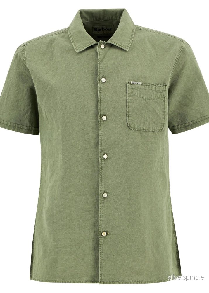 Barbour Landkey Overdyed Shirt Olive - Bild 2