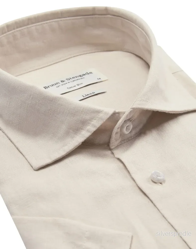 BS Verstappen Casual Slim Fit Skjorta - Sand - Bild 2