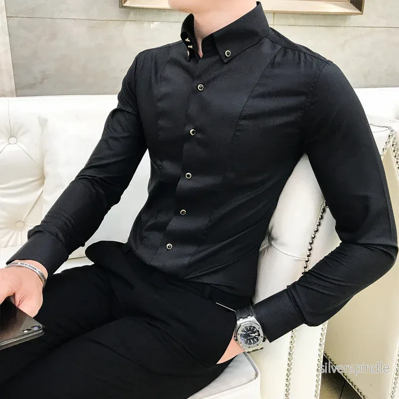 Ethan | Elegant Slim Fit Långärmad Skjorta Med Knappar - Bild 3