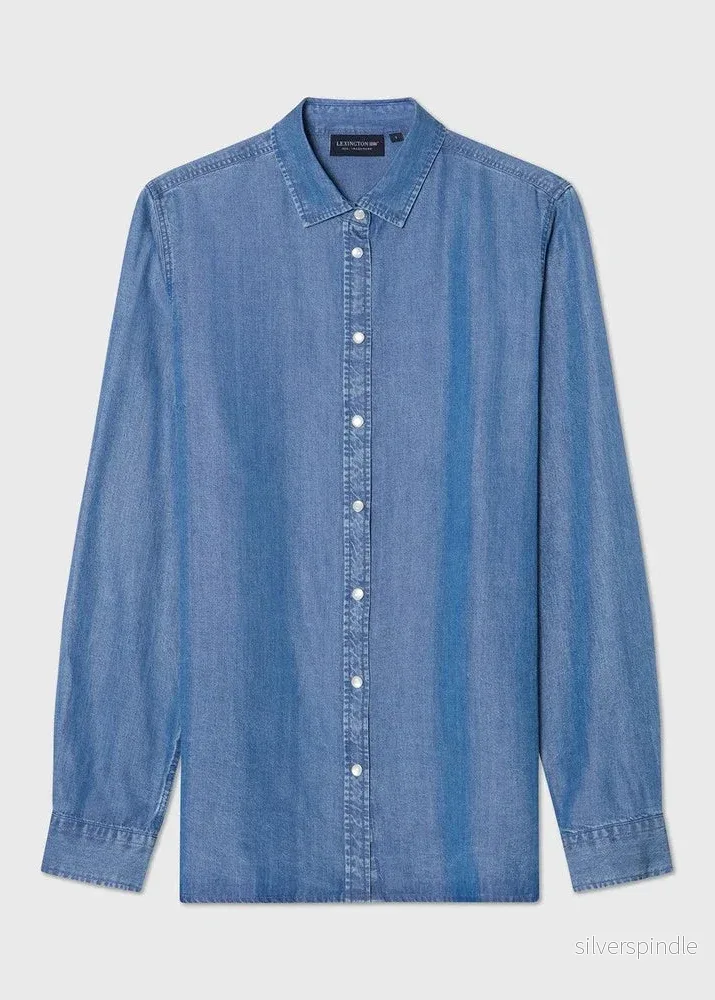 Lexington Cl Fit Lyocell Denim Shirt Blue Denim - Bild 3