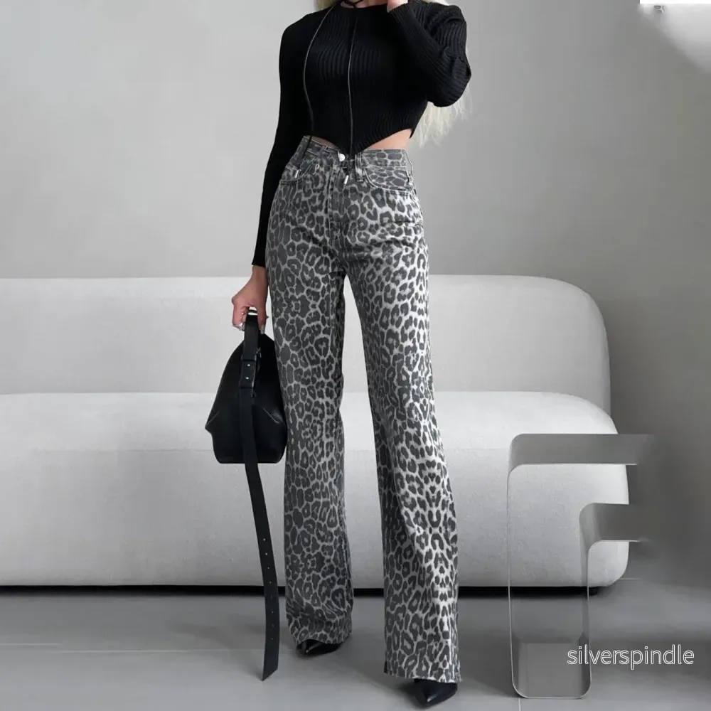 Sophie | Trendiga Hög Midja Skinny Jeans med Leopardmönster - Bild 3