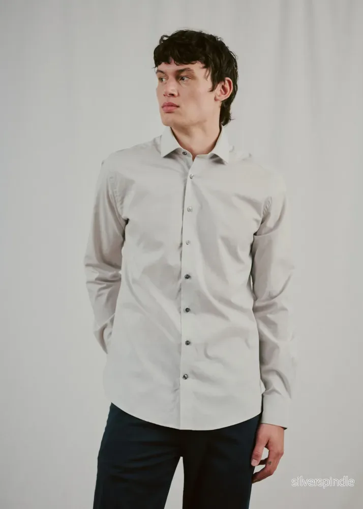 BS Krefeld Slim Fit Skjorta – Grey BS Krefeld Slim Fit Skjorta – Grey