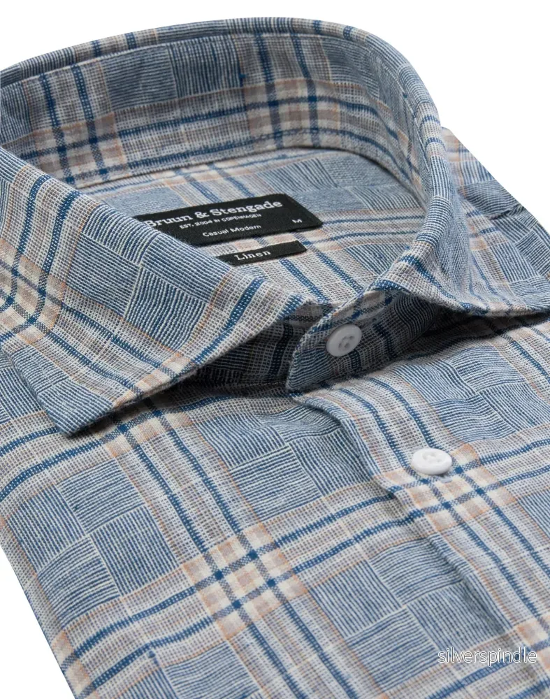 BS Sebastian Casual Modern Fit Skjorta - Blue - Bild 2