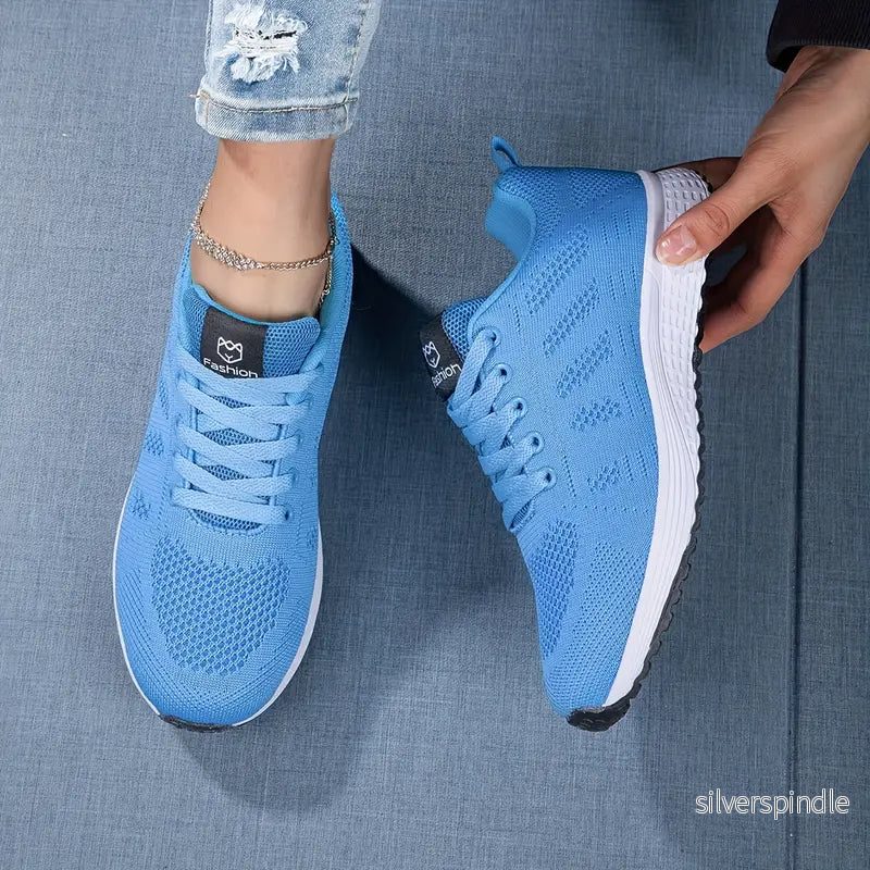 Aktiva Sneakers Dam | Andningsbar Mesh och Lättviktsdesign för Komfort