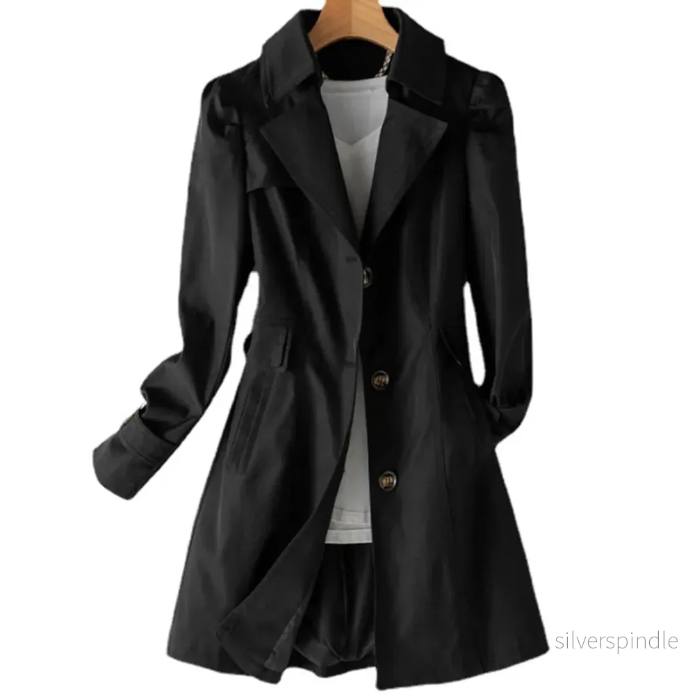 Elegant Lång Trenchcoat för Kvinnor med Vindtät Design | Justerbar Passform för Komfort Elegant Lång Trenchcoat för Kvinnor med Vindtät Design | Justerbar Passform för Komfort