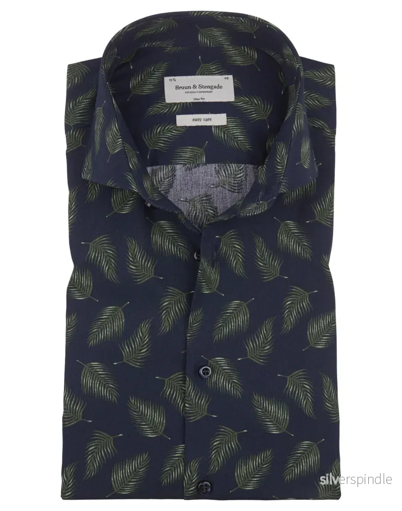 BS Jimmy Slim Fit Skjorta – Navy BS Jimmy Slim Fit Skjorta – Navy