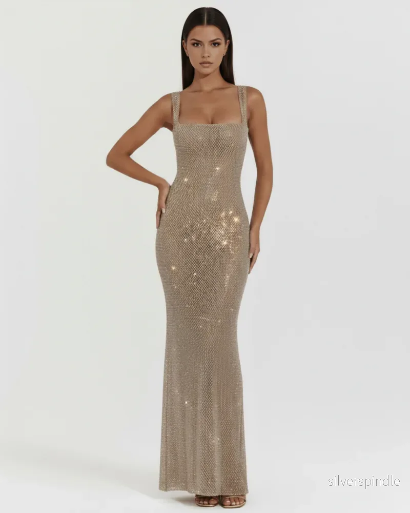 Emma | Glamourös Maxi Klänning Med Strass För Dam Emma | Glamourös Maxi Klänning Med Strass För Dam