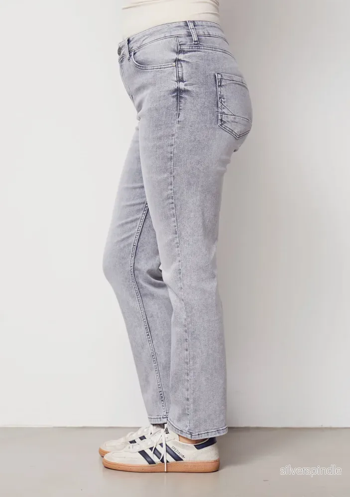 Monza Straight Jeans - Light Grey Washed - Bild 2