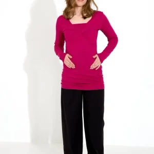 GRAVIDKLÄNNING 6874 – Dark Pink GRAVIDKLÄNNING 6874 – Dark Pink