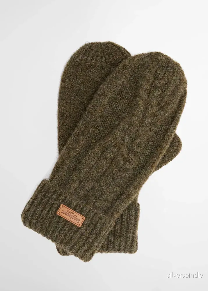 Barbour Elsdon Knitted mittens Olive