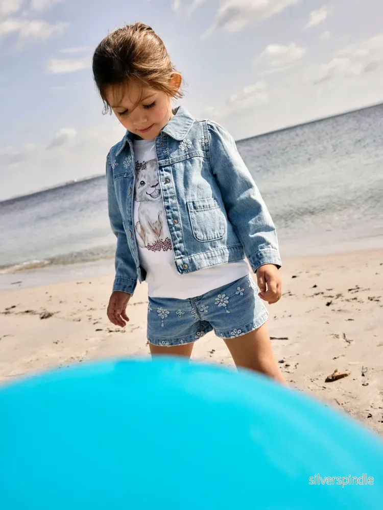 Broderad JeansShorts - Bild 3