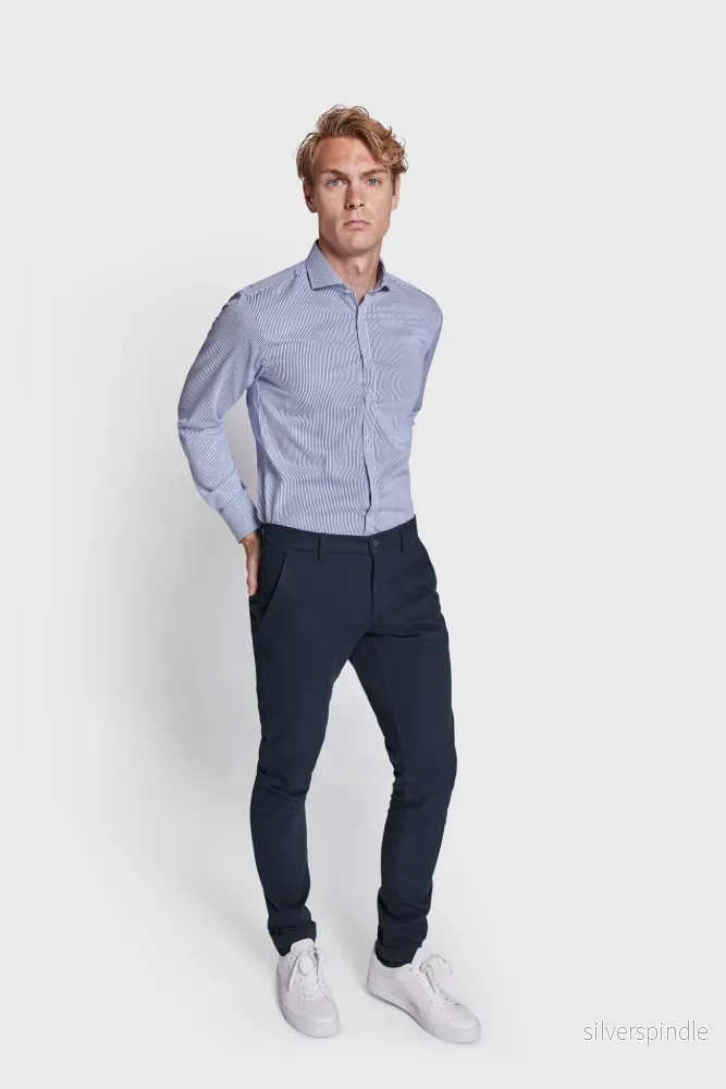 BS Abraham Slim Fit Skjorta - Blue - Bild 3