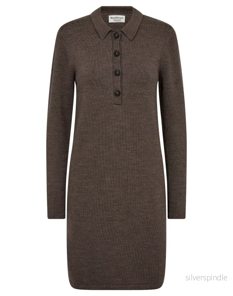 BS Rava Regular Fit Klänning - Dark Brown