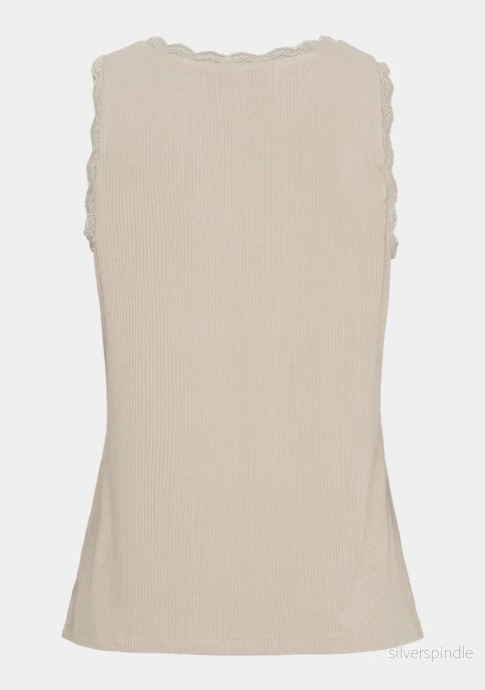 Dee O-Neck Top - Sand - Bild 2