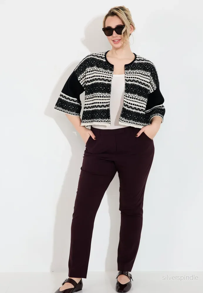 BOURETTE PRINTED CARDIGAN 09562 - Mönstrad - Bild 2