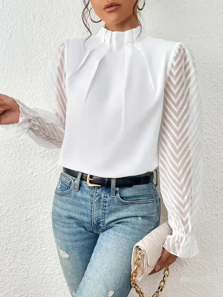 Liam | Elegant Vårblus med Veckade Ärmar - Bild 2