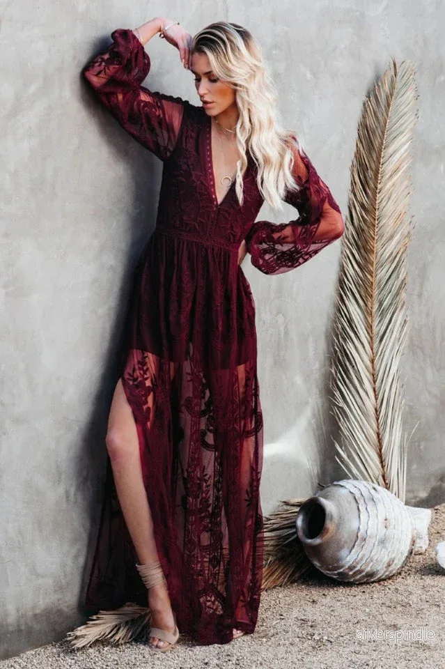 Sophie | Elegant Sommarklänning med Spets och Slits - Bild 2