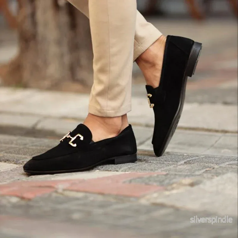 Eleganta Mandeltå Loafers för Män med Hästbitsdetalj | Perfekt för Semi-Formella Tillfällen - Bild 3