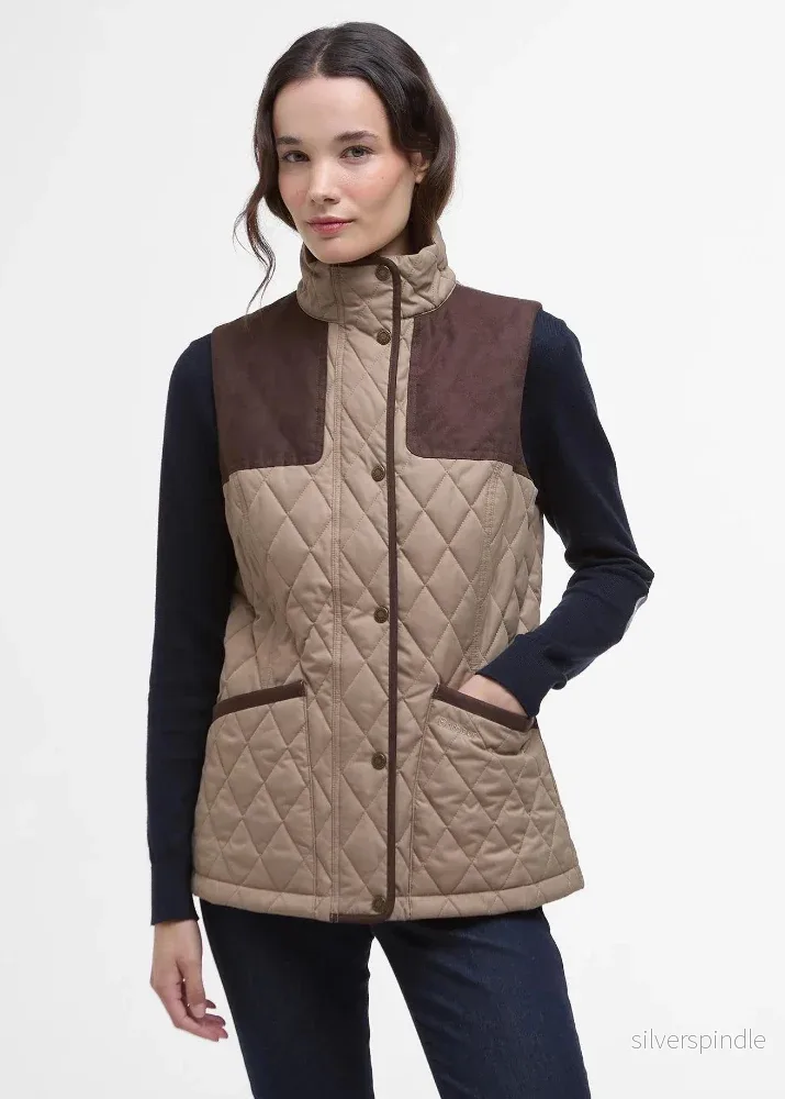 Barbour Keeper Wear Quilted Gilet Beige