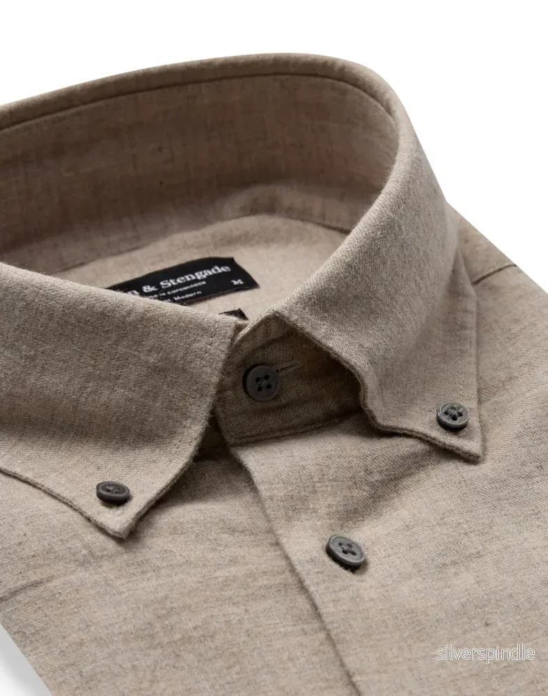 BS Muriel Casual Modern Fit Skjorta - Sand - Bild 2