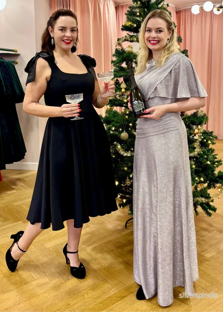 1950-tals Josephine midi klänning - svart - Bild 2