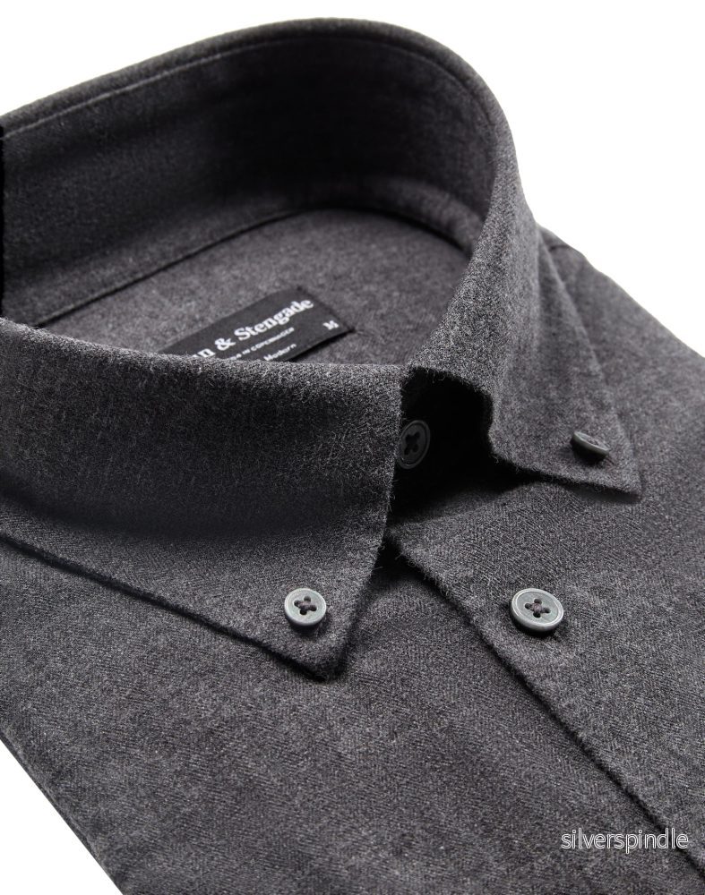 BS Cotton Casual Modern Fit Skjorta - Charcoal - Bild 2
