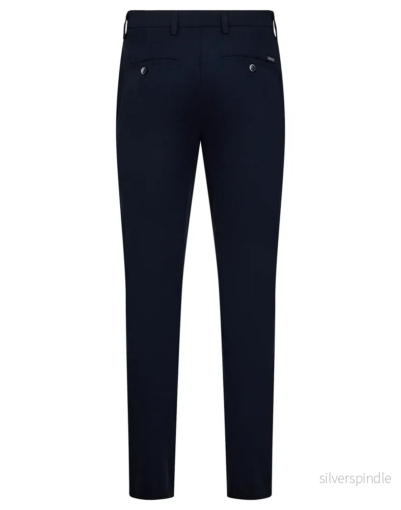 BS Ikaros Slim Fit Chinos - Marinblå - Bild 2