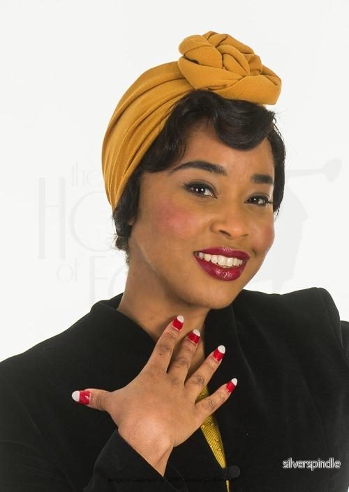 Turban - senapsgul i 1940-talsstil - Bild 2