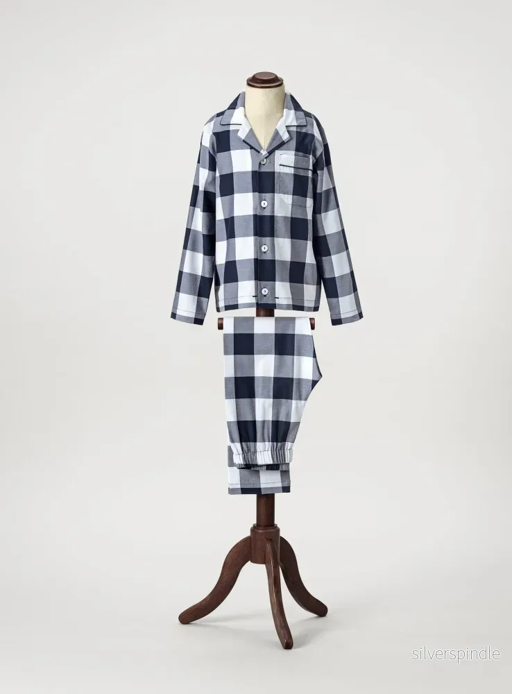 Hästens Blue Check Pyjamas Barn