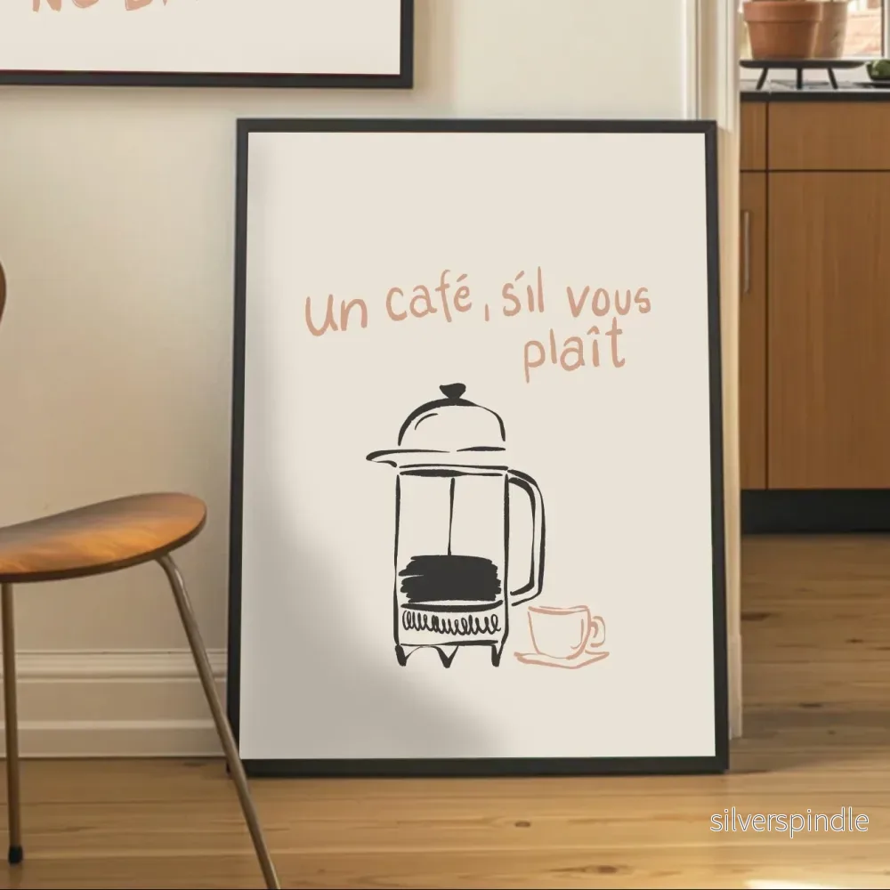 Kaffeposter Un café s'il vous plaît