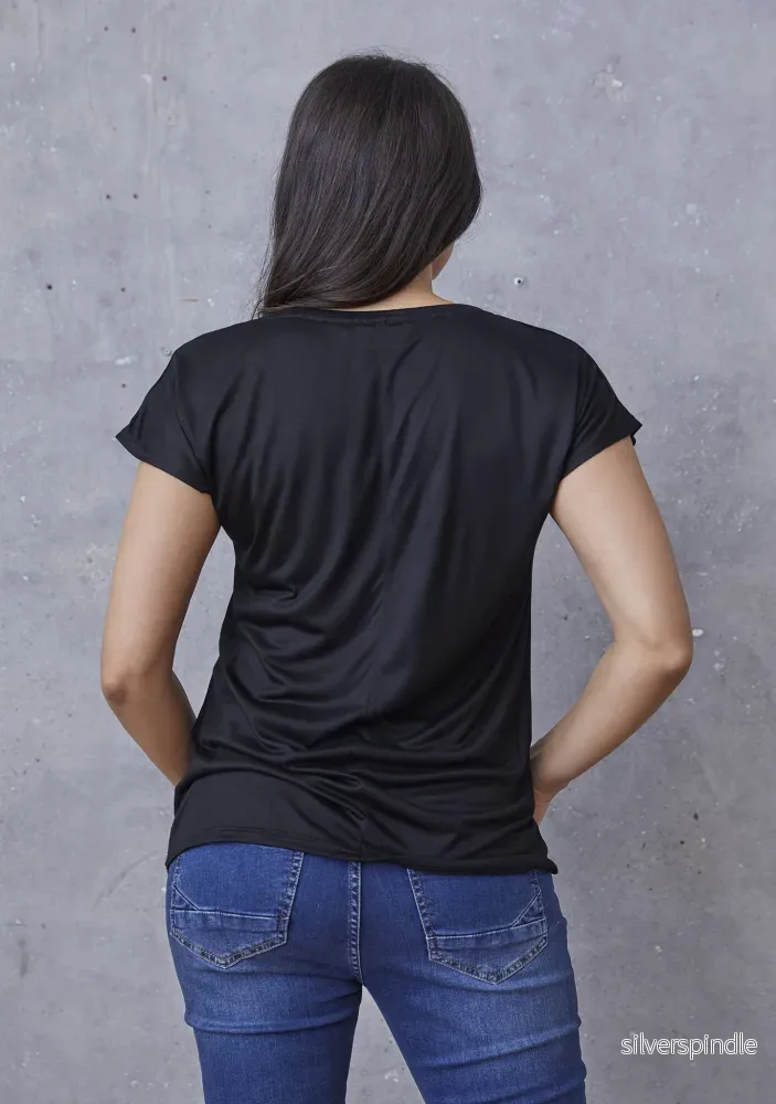 Nugga V-Neck T-Shirt - Black - Bild 2