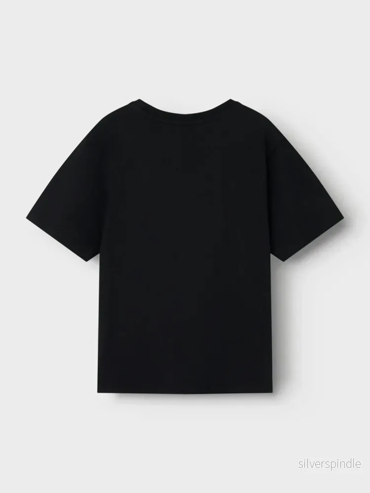Kortärmad svart T-shirt - Bild 2