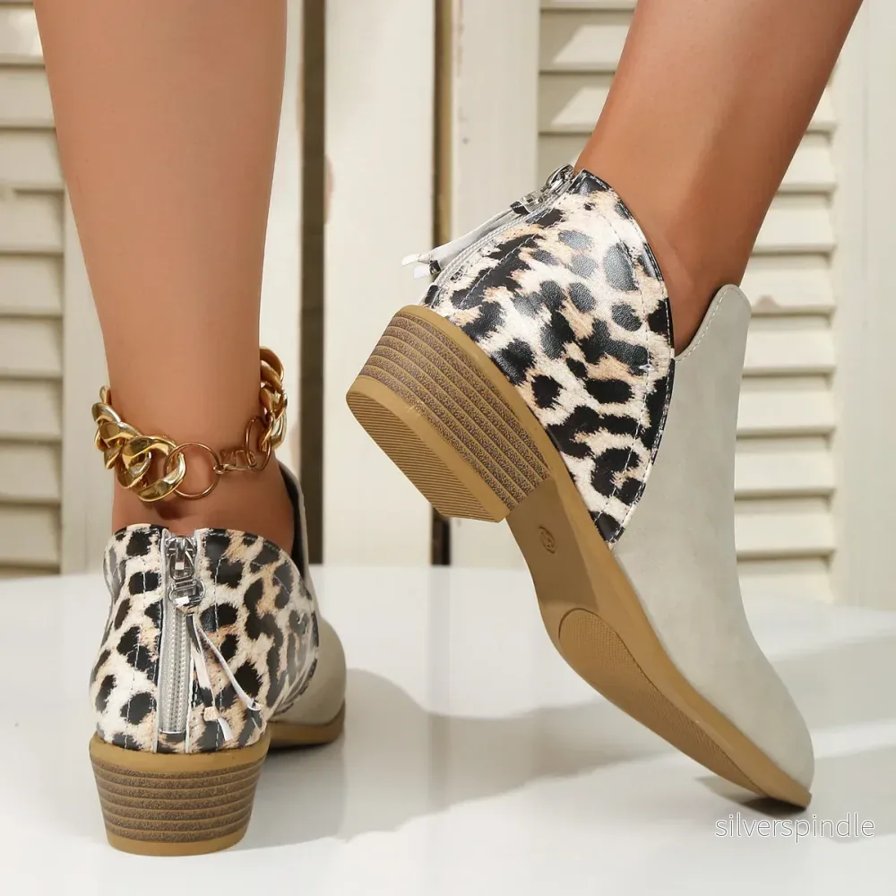Mason | Elegant Leopard Print Ankle Boots - Bild 3