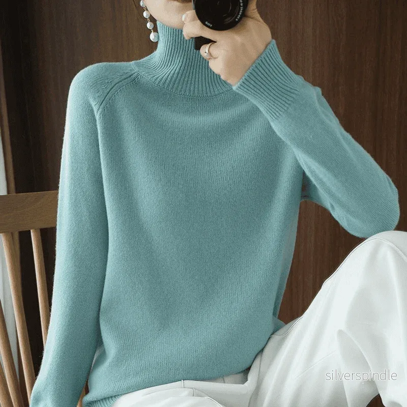 Elegant Turtleneck-tröja för Damer med Värmande Funktion | Skräddarsydd Design för Komfort och Stil - Bild 2