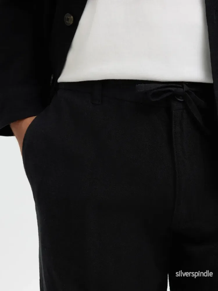 LEROY LINEN PANT BLACK - Bild 2