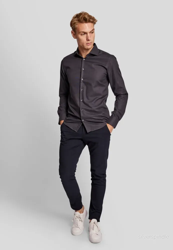BS Lamela modern fit Skjorta - Charcoal - Bild 3