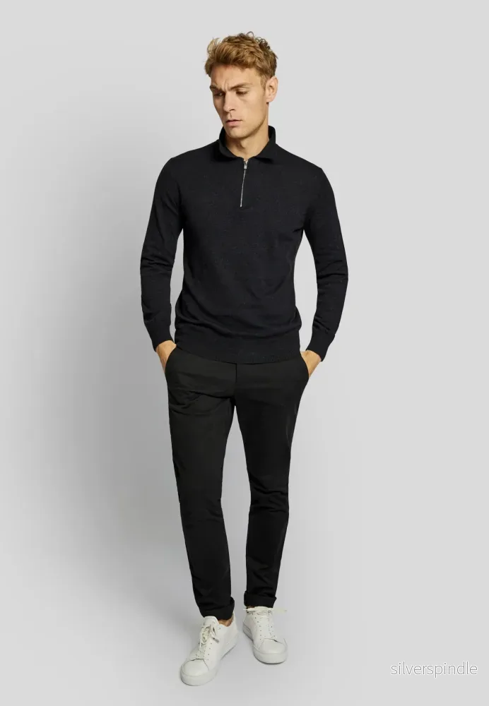 BS Marius regular fit Stickad tröja – Thunder BS Marius regular fit Stickad tröja – Thunder
