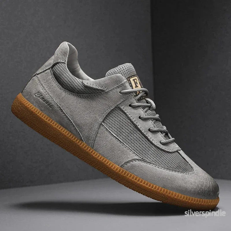 Retro Sneakers | Låg Snörning med Halkskyddad Sula | Vintage-Inspirerade Träningsskor för Stil och Komfort