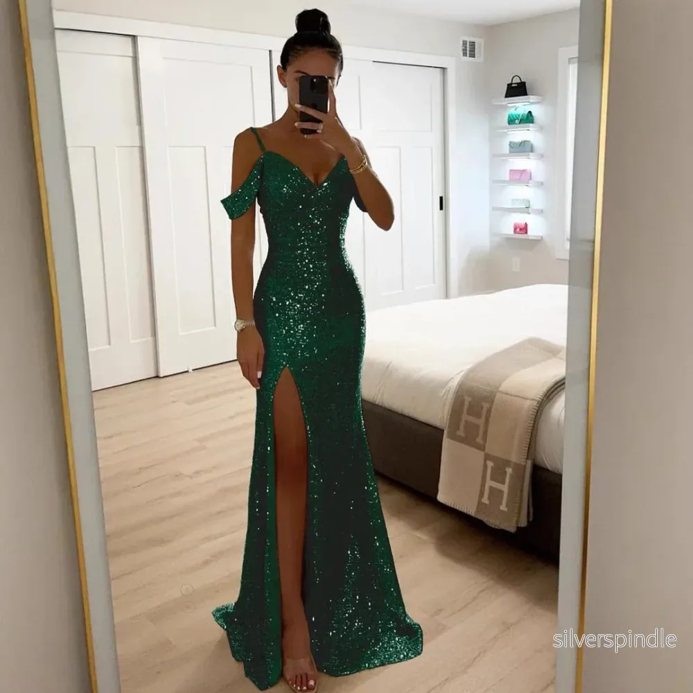 Sophie | Elegant Svart Maxiklänning för Damer med Spaghettiband - Bild 3