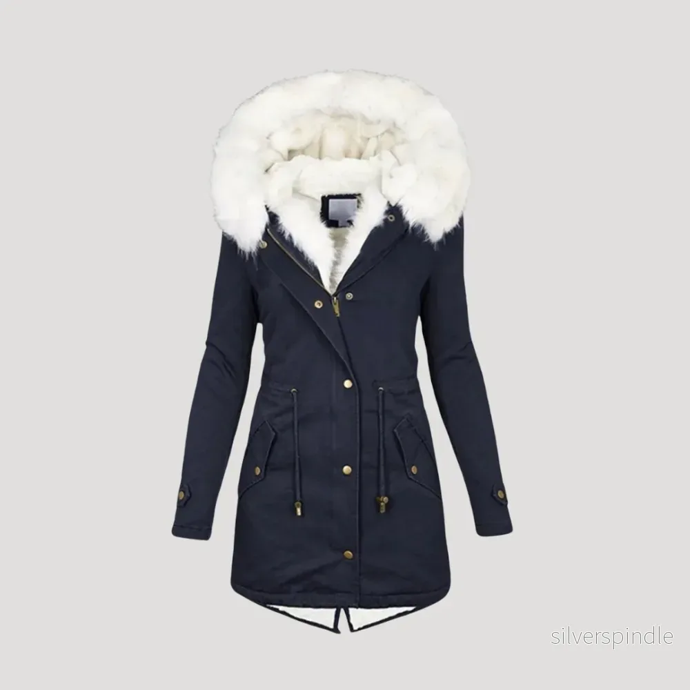 Elegant Vinterparka för Kvinnor med Fuskpäls & Bälte | Hållbar Design för Kalla Dagar Elegant Vinterparka för Kvinnor med Fuskpäls & Bälte | Hållbar Design för Kalla Dagar
