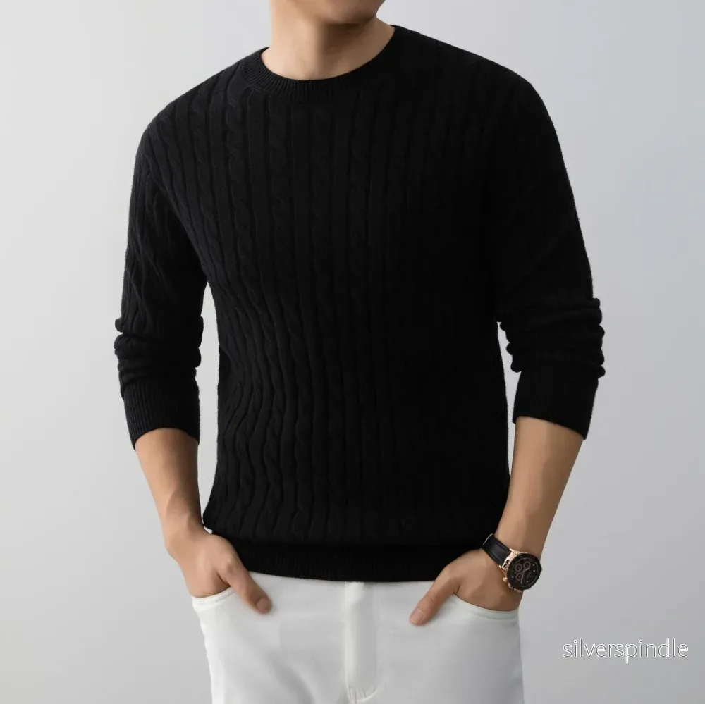 Ethan | Långärmad Jacquard Pullover med Lös Passform - Bild 2