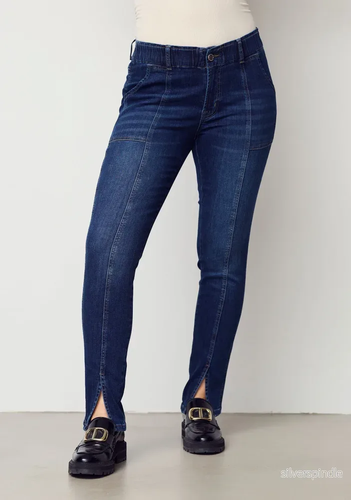 Como Split Jeans – Dark denim