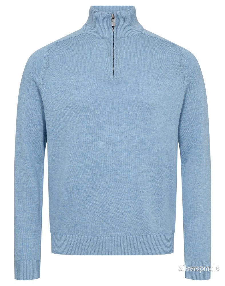 BS Vangelis Regular Fit Stickat - Light Blue