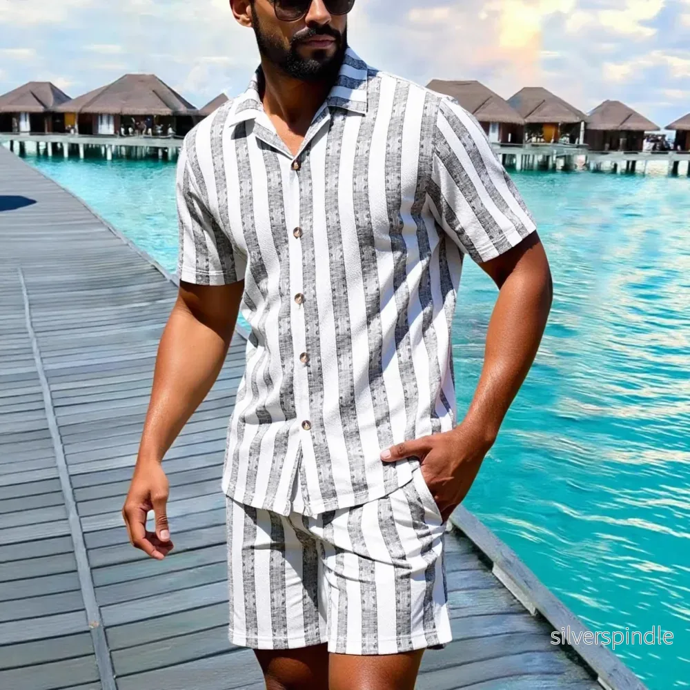 Liam | Lätt Avslappnad Sommar Skjorta och Shorts Set Liam | Lätt Avslappnad Sommar Skjorta och Shorts Set