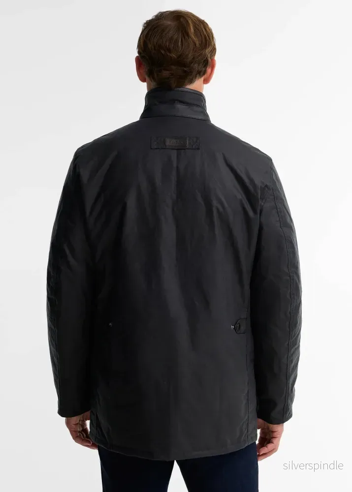 Barbour Hereford Wax Jacket Navy - Bild 3