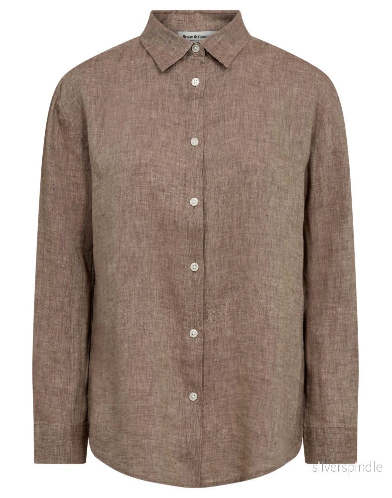 BS Marietta Regular Fit Skjorta - Brown